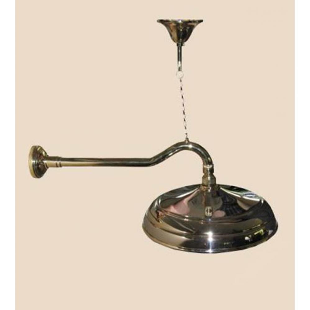 ''Royale'' Wall Mounted Showerhead, Arm and Flange in Polished