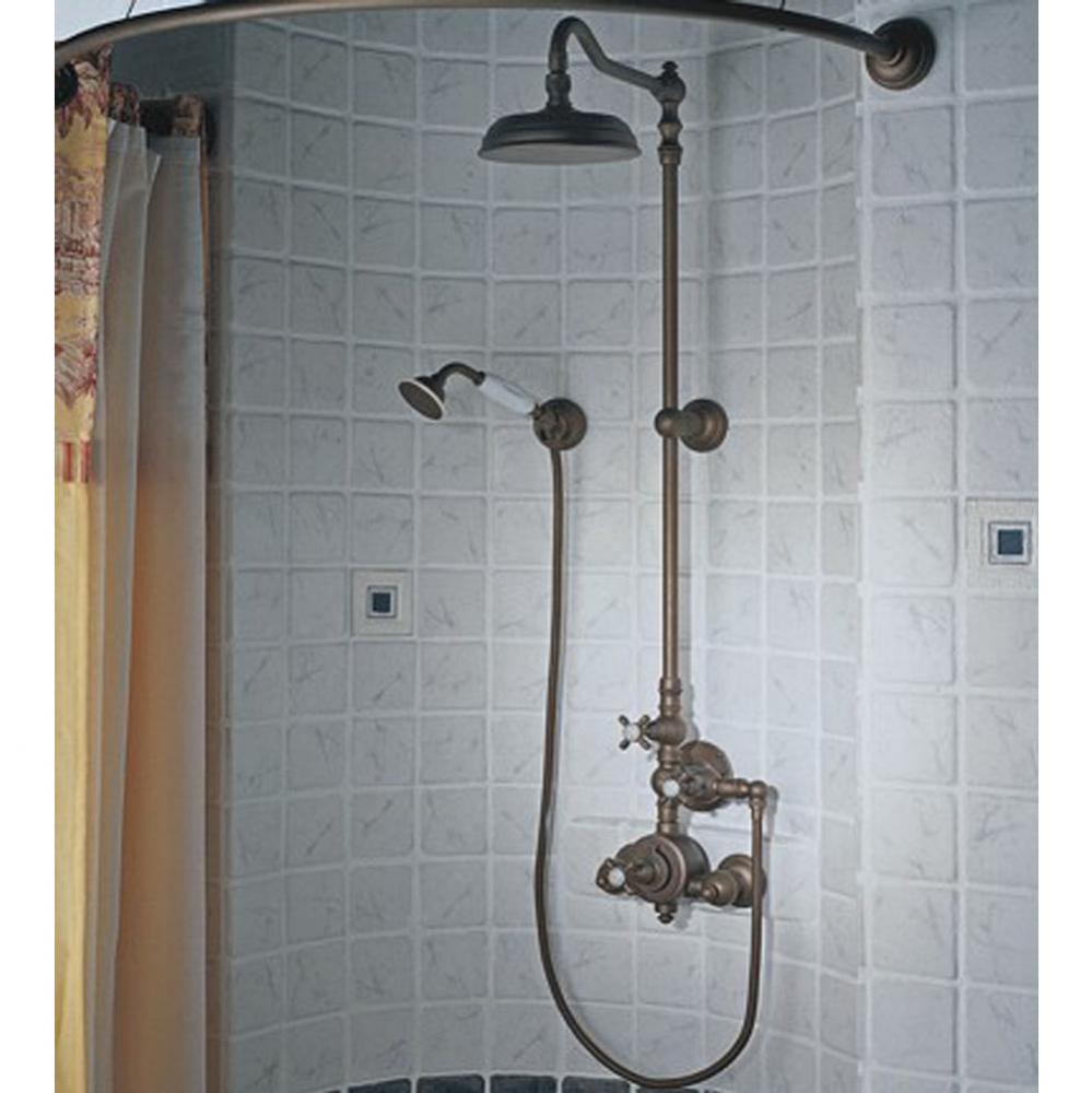 ''Royale'' Exposed Thermostatic Shower in Weathered