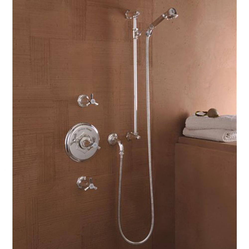 ''Monarque'' Slide Bar with Personal Hand Shower and Wall Elbow in Polished