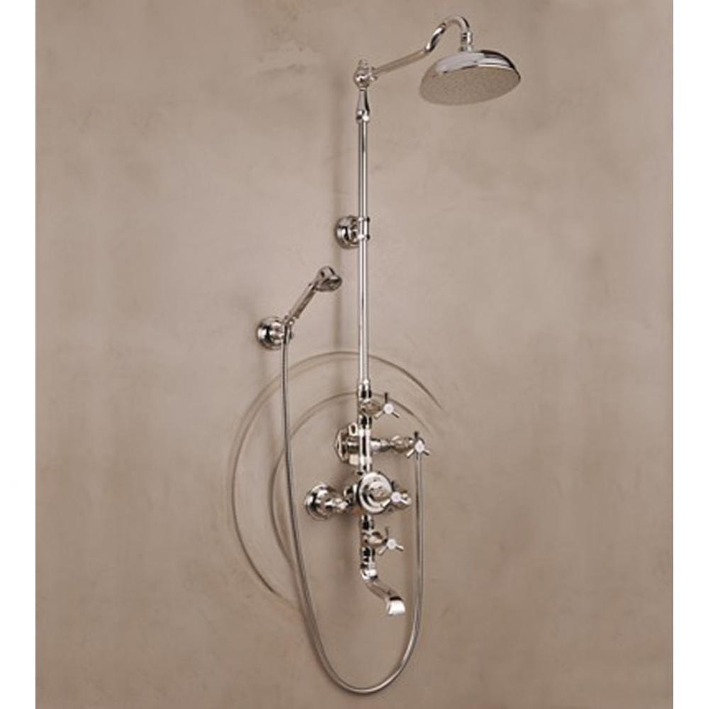 ''Monarque'' Exposed Thermostatic Tub and Shower Set in Polished