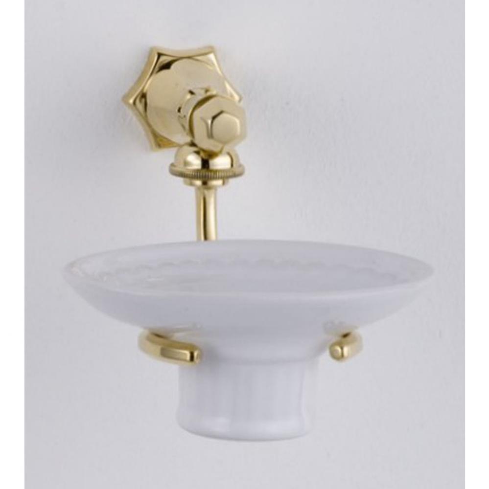 ''Monarque'' Vitreous China Soap Dish and Holder in Polished