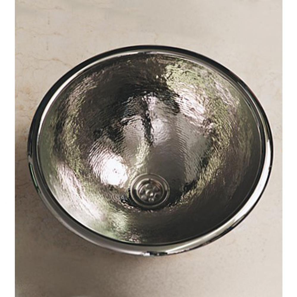 ''Rhone'' Round Bowl in Hammered Polished