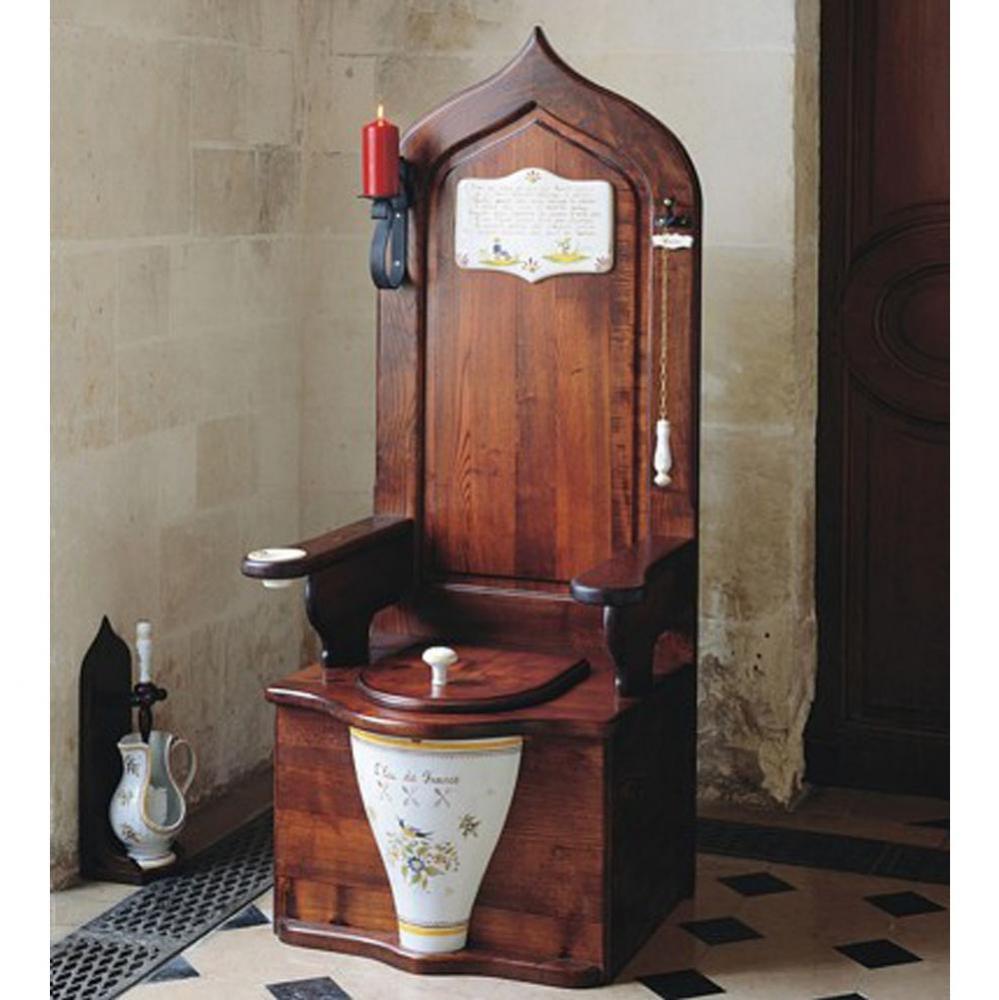 ''Dagobert'' Wooden Toilet Throne in Solid Ash with Full Set of Accessories