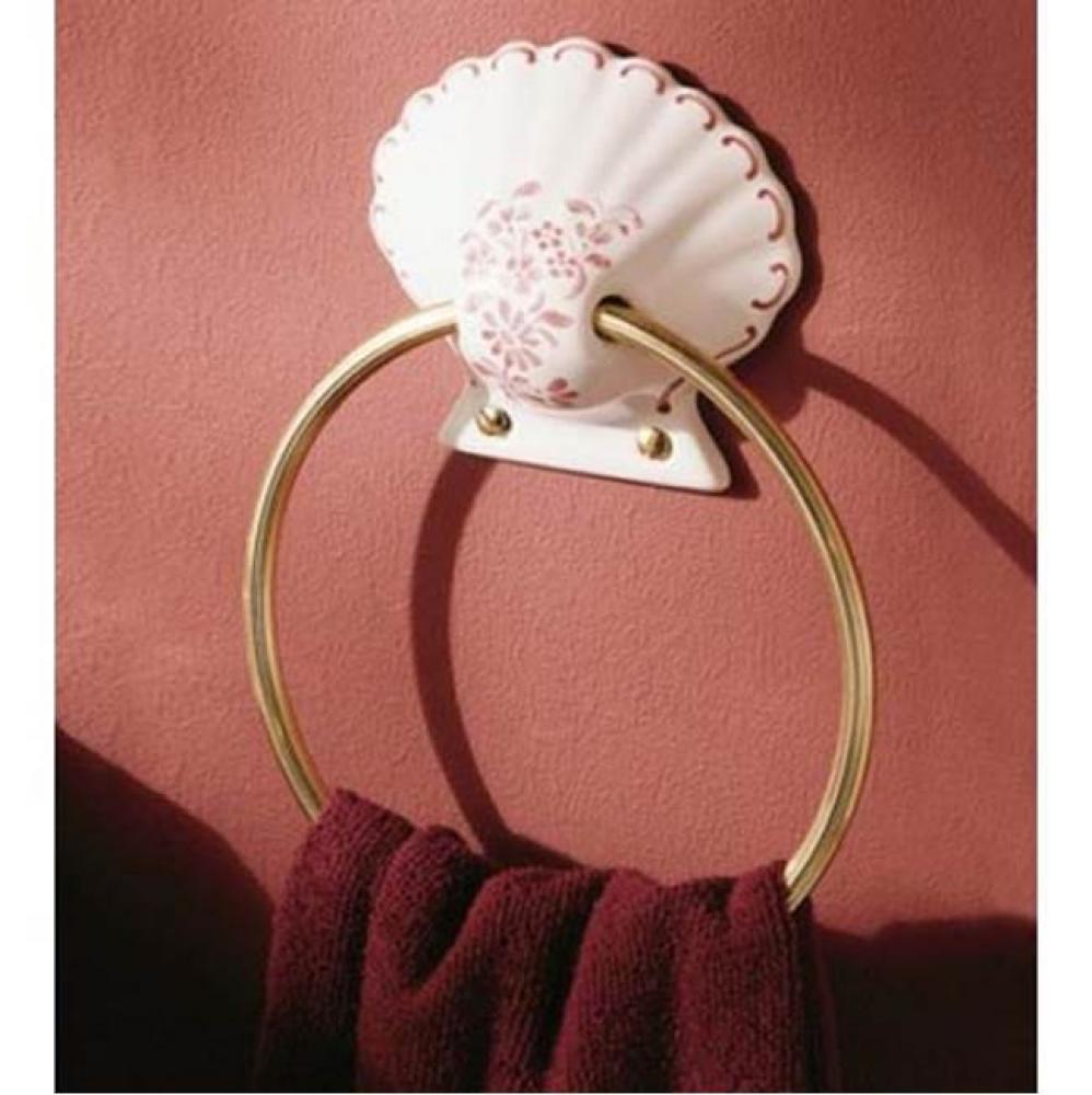 ''Coquille'' Towel Ring in Any Handpainted Finish, Old Gold Ring