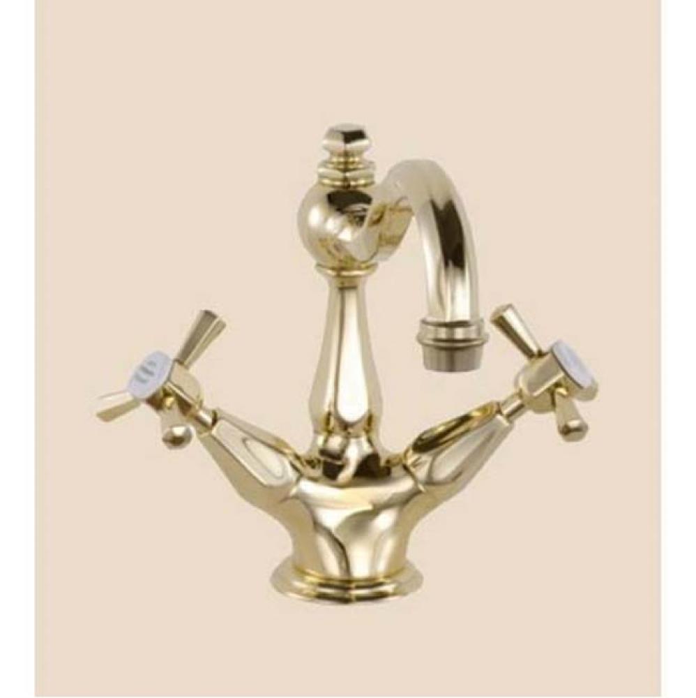 ''Monarque'' Single-Hole Basin Mixer Without Pop-Up in Weathered Brass