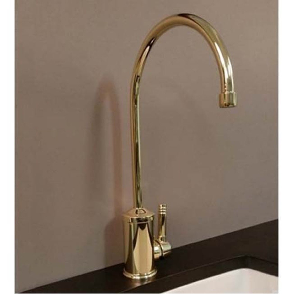 ''Lille'' Single Lever Kitchen Mixer with Ceramic Cartridge in Polished Brass