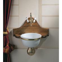 Herbeau 021005 - ''Rince Doigts'' Set With Wooden Support, Bowl and Brass Ring in Sceau