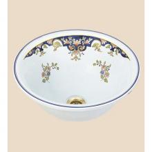 Herbeau 040304 - ''Sambre'' Ceramic Round Countertop Lavatory Bowl in Vieux