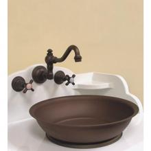 Herbeau 041159 - Copper and Brass Vessel Bowl in Weathered Copper and