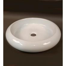 Herbeau 041720 - ''Lune'' Porcelain Round Contertop Lavatory Bowl in