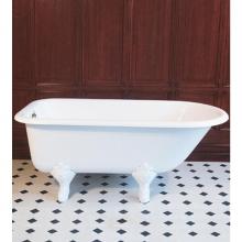 Herbeau 070203 - Cast Iron ''Retro'' 5 Foot Bathtub and Cast Iron Feet in Moustier