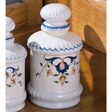 Herbeau 140220 - Powder Jar #1 in White 3 1/4'' W x 4 1/3'' H