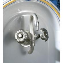 Herbeau 210460 - ''Verseuse'' Wall Mounted Mixer with Cloverleaf Handles in Satin