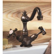 Herbeau 300570 - ''Royale'' Single-Hole Basin Mixer without Pop-up Waste in Weathered