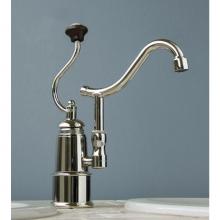 Herbeau 41016356 - ''De Dion'' Single Lever Mixer with Ceramic Disc Cartridge in Wooden Handle,