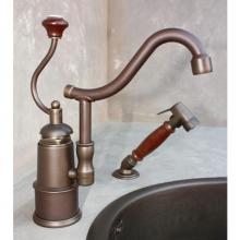 Herbeau 41026359 - ''De Dion'' Single Lever Mixer with Ceramic Disc Cartridge and Handspray in