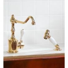 Herbeau 41212055 - ''Royale'' With Handspray Single Lever Mixer With Ceramic Cartridge in White