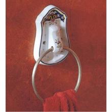 Herbeau 1113XX60 - ''Neptune'' Towel Ring in XX Any Handpainted Finish, Satin Nickel