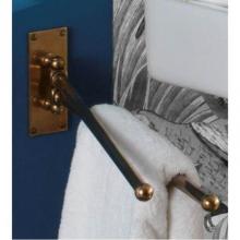 Herbeau 115855 - ''Art Deco'' Swivel Double Arm Towel Bar in Polished Brass