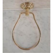 Herbeau 229070 - ''Lille'' Petite Towel Ring in Weathered Brass