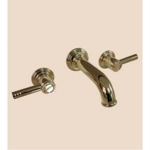 Herbeau 421270 - ''Mel Lille'' 3-Hole Wall Mounted Kitchen Faucet in Weathered Brass
