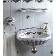 Herbeau 010104 - ''Valse'' Wall Mounted Vitreous China Hand Basin in Vieux
