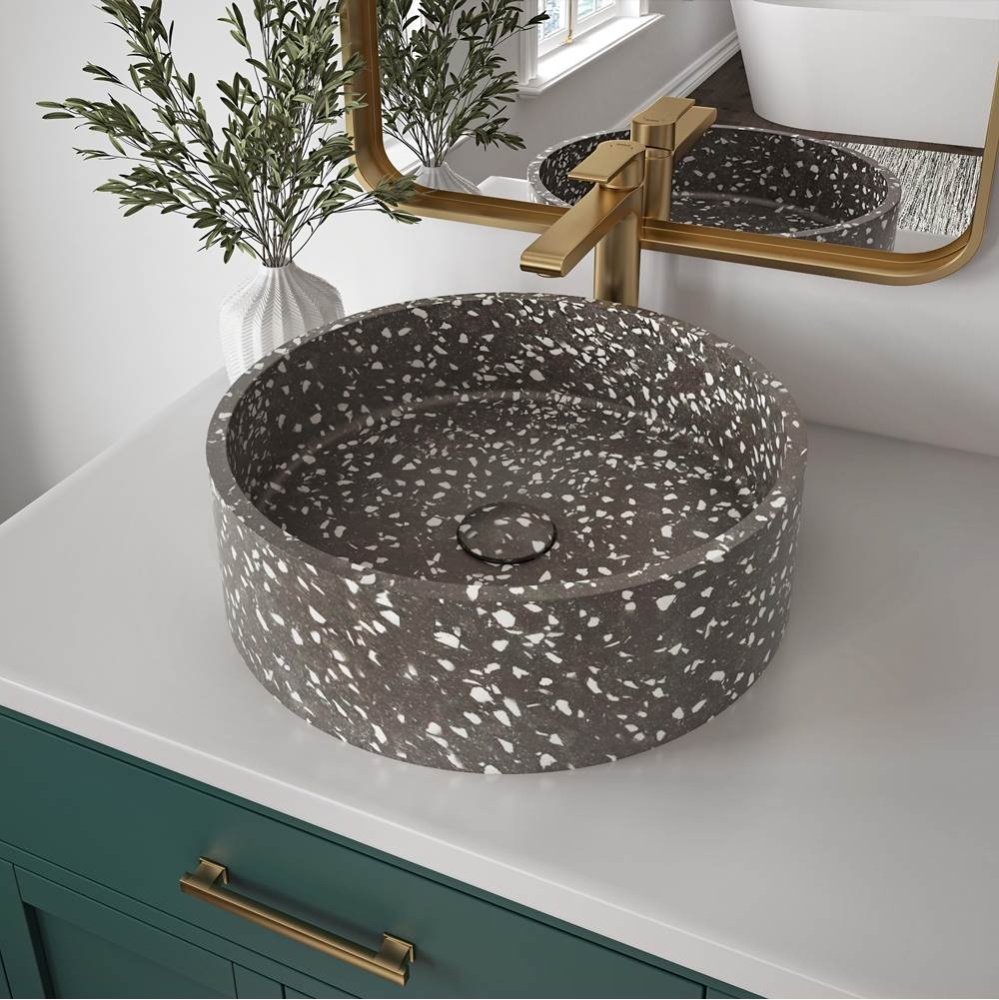 Lorna Round Terrazzo Sink in Gray