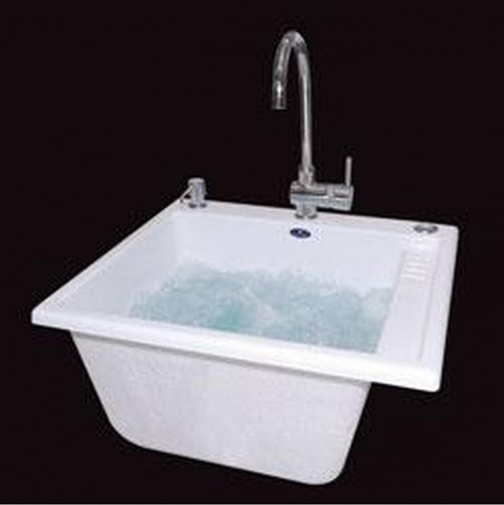ECO acrylic laundry basin, White