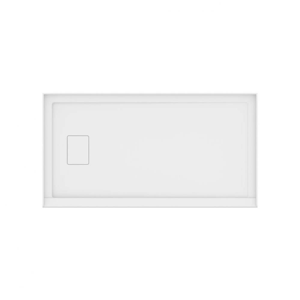 Rouge 6032 Acrylic Alcove Shower Base in White with Left Drain