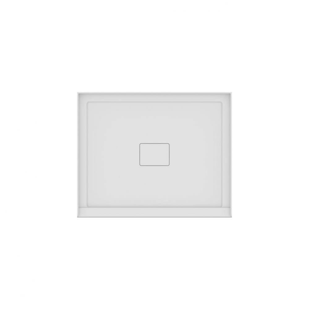 Rouge 4234 Acrylic Alcove Shower Base in White with Center Drain