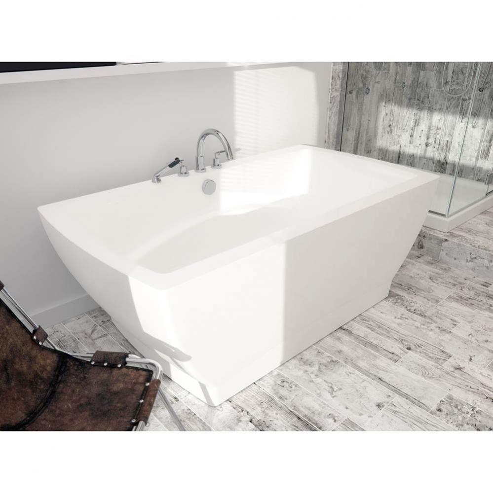 Believe 3666 Acrylic Freestanding Center Drain Activ-Air Bathtub in White