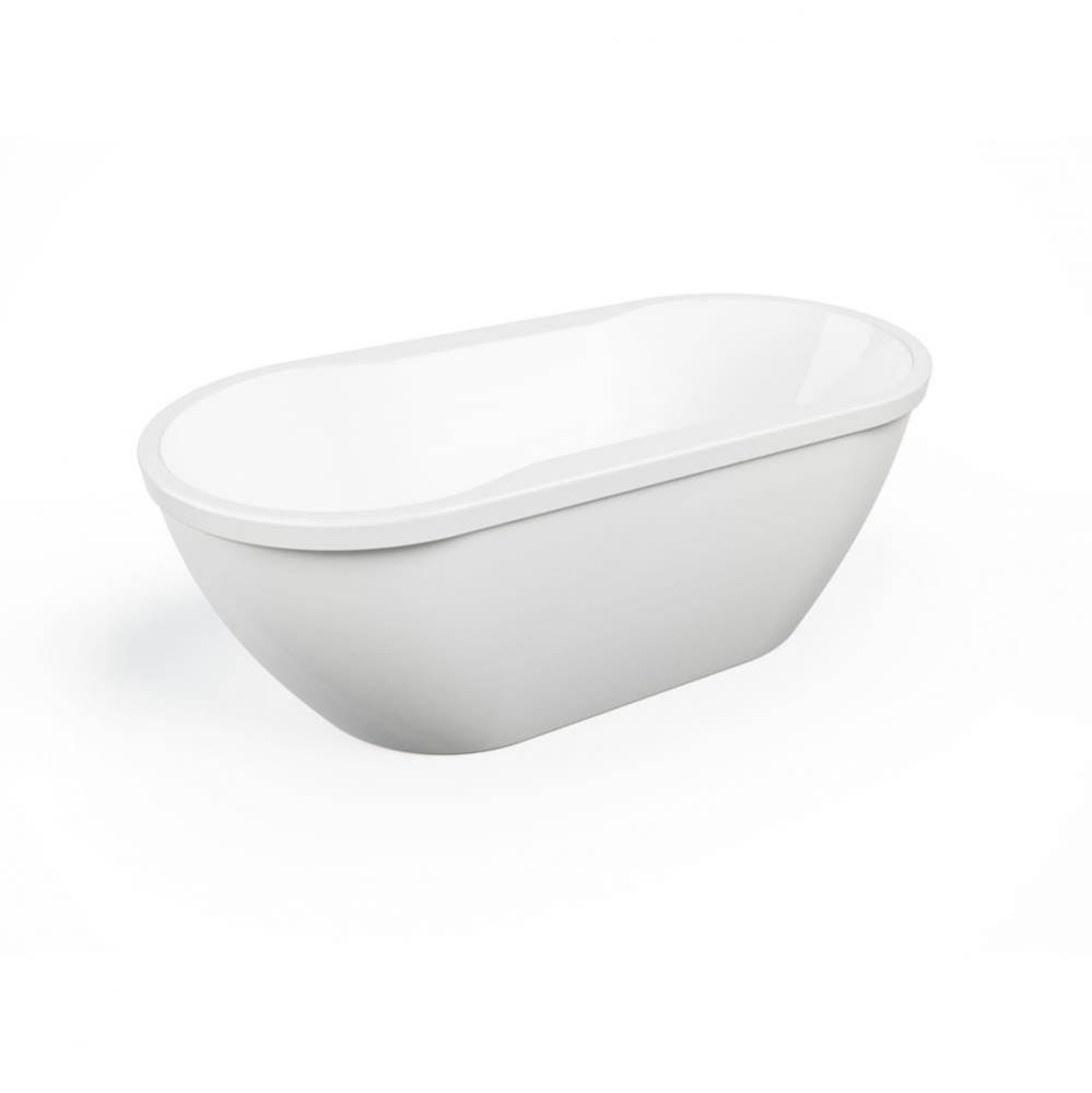 Berlin F2 3266 AFR Acrylic Freestanding Center Drain Mass-Air Bathtub in White