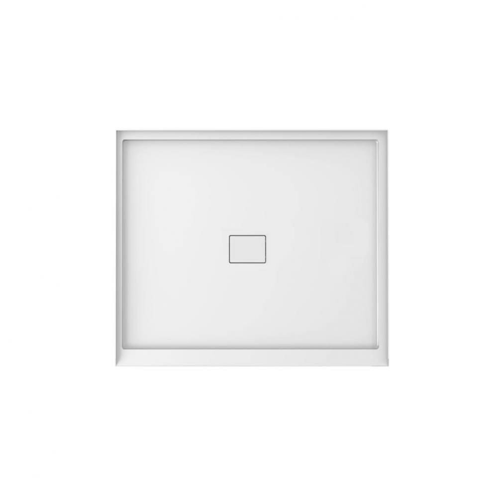 Cache 3642 Acrylic Alcove Shower Base in White with Center Drain