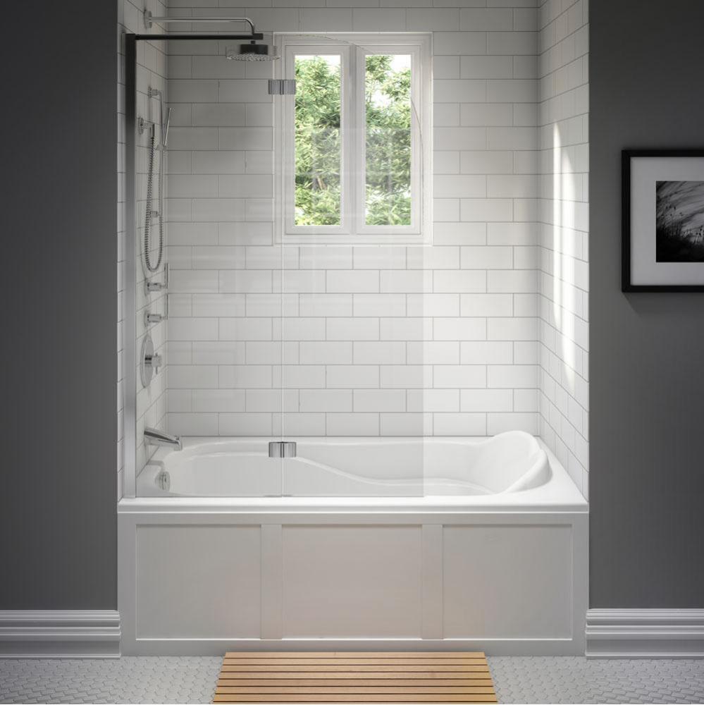 DAPHNE bathtub 32x60 with Tiling Flange, Right drain, Whirlpool/Mass-Air, White