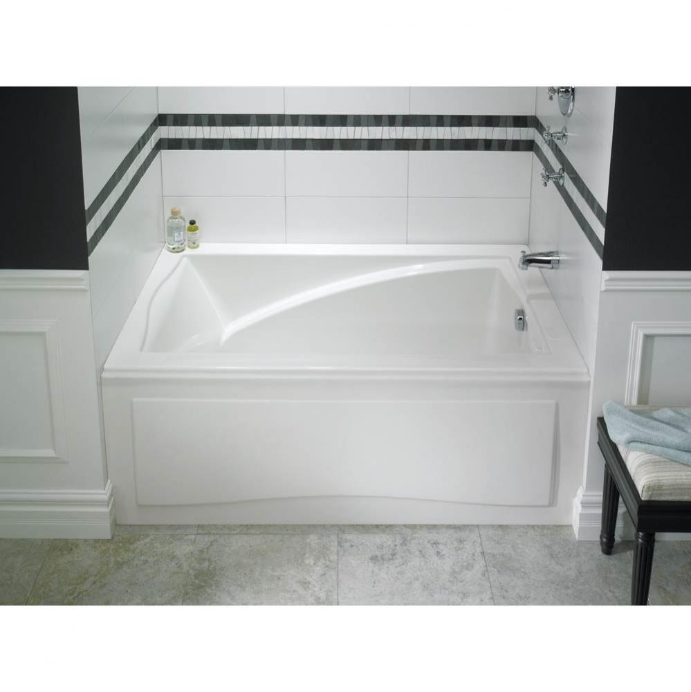 Delight 6032 IFS Acrylic Alcove Left Drain Bathtub in White