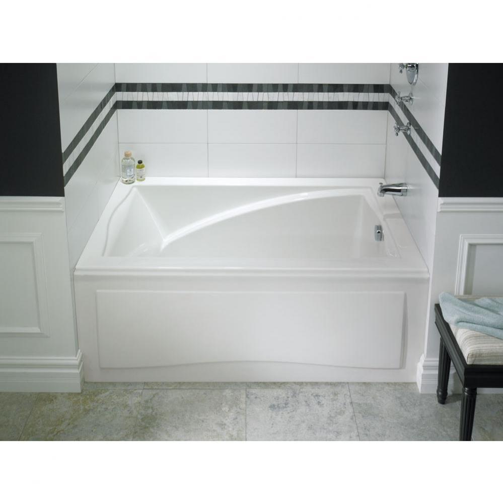 DELIGHT bathtub 32x60 with Tiling Flange and Skirt, Right drain, Mass-Air/Activ-Air, White