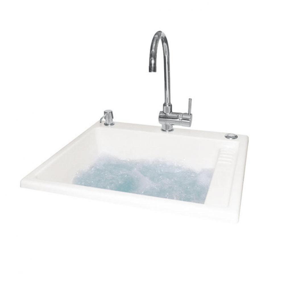 ECO acrylic laundry basin Activ-Air, White