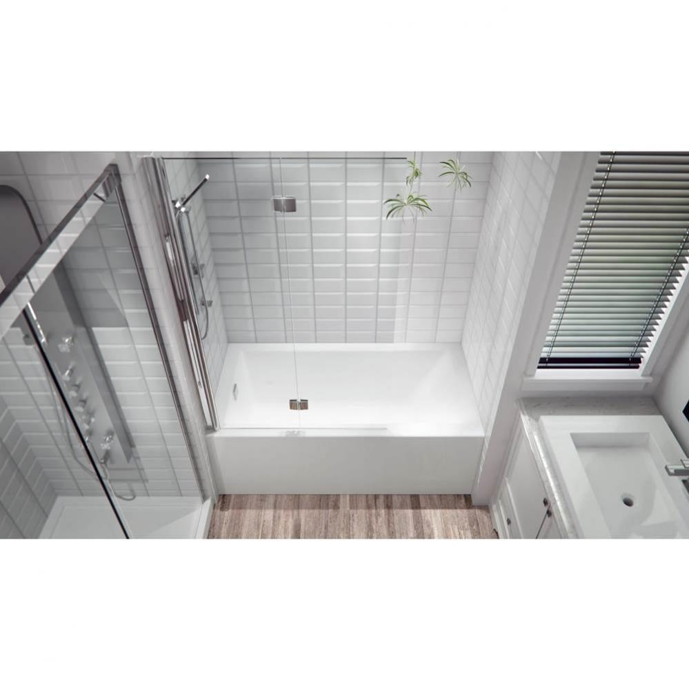 Flory de Colt 7766 IFS Acrylic Alcove Right Drain Whirlpool & Activ-air Bathtub in White