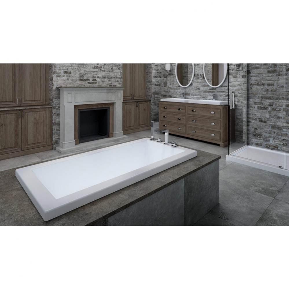 Flory de Colt 7766 Acrylic Drop-in End Drain Bathtub in White