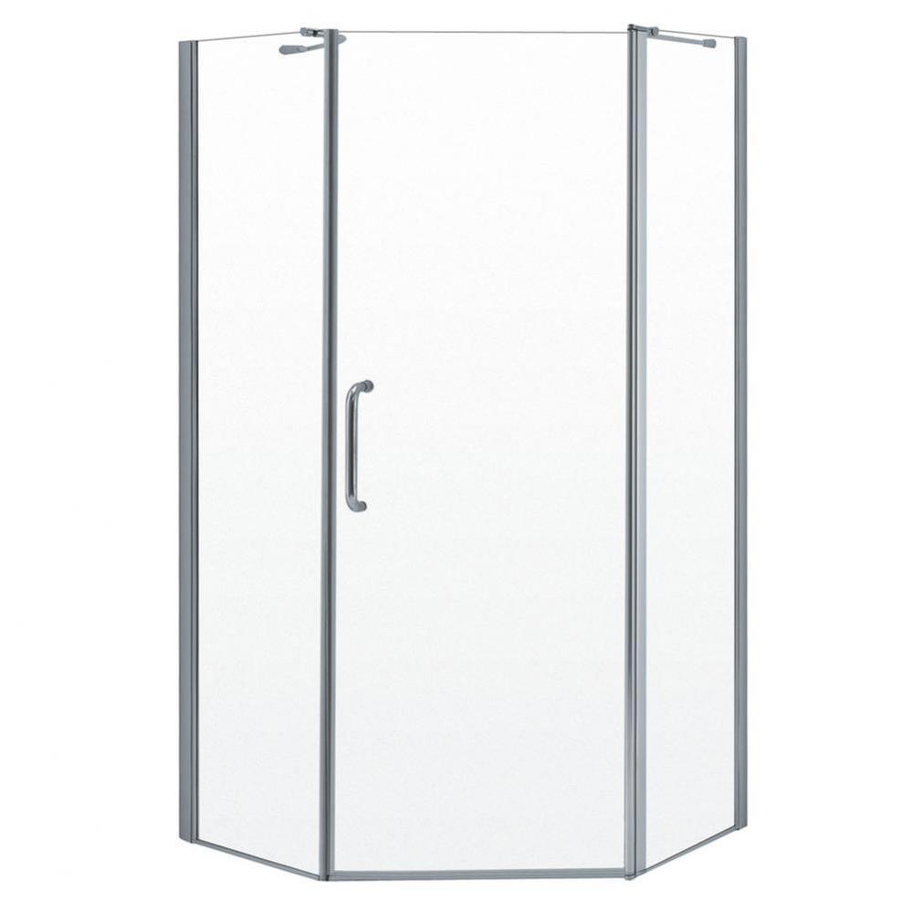 LAUZANNE shower door lateral pivot opening chr/cl