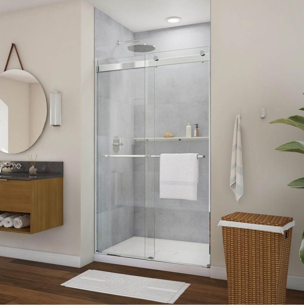 Barena 44-48 x 76 in. 8mm Bypass Shower Door for Alcove Installation with Clear Glass in Chrome