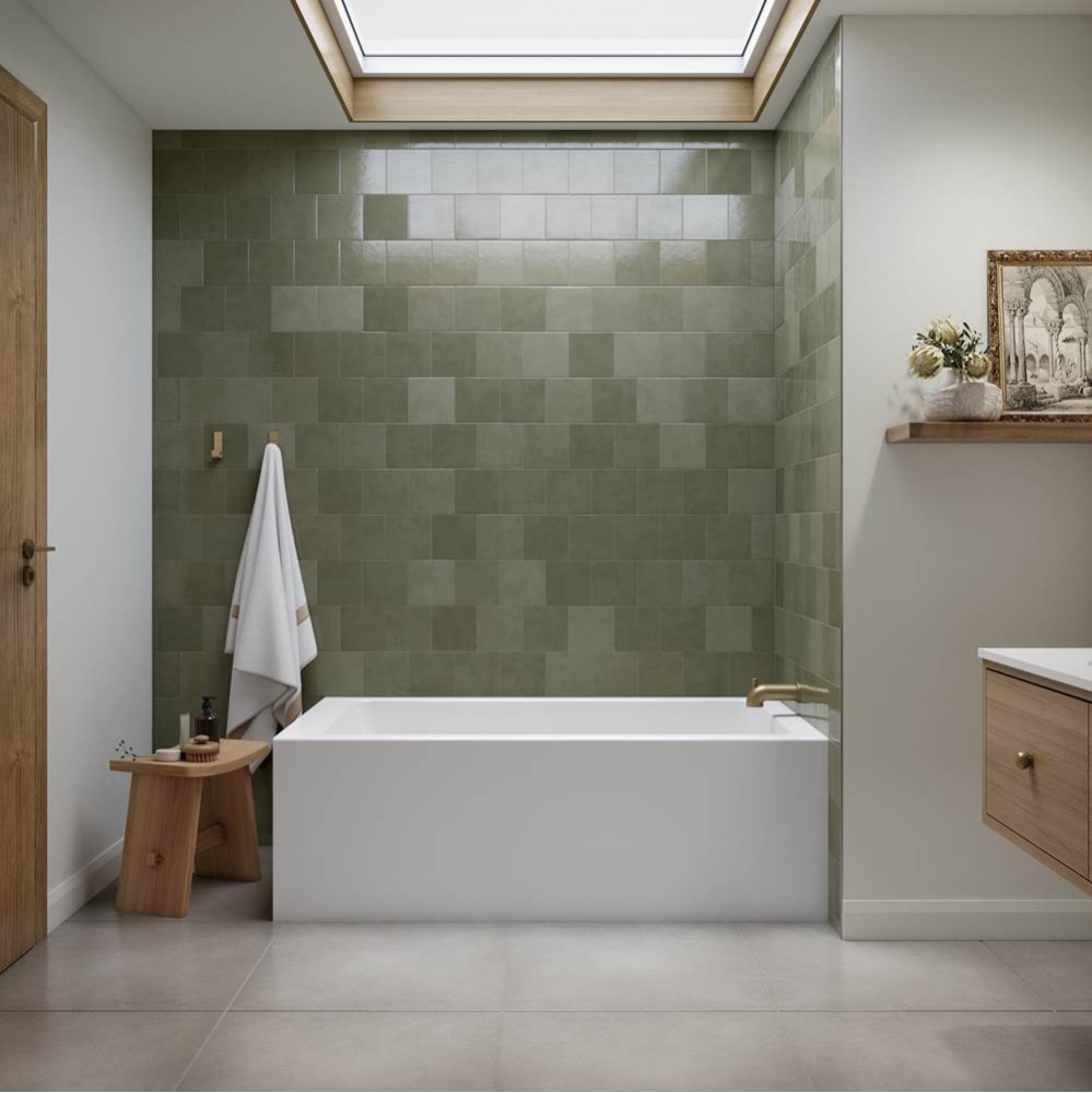 Clermont 3060 IFS AFR Acrylic Left Corner Left-Hand Drain Bathtub in White