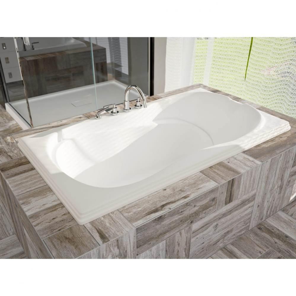 Melia 6634 Acrylic Drop-In End Drain Bathtub in White