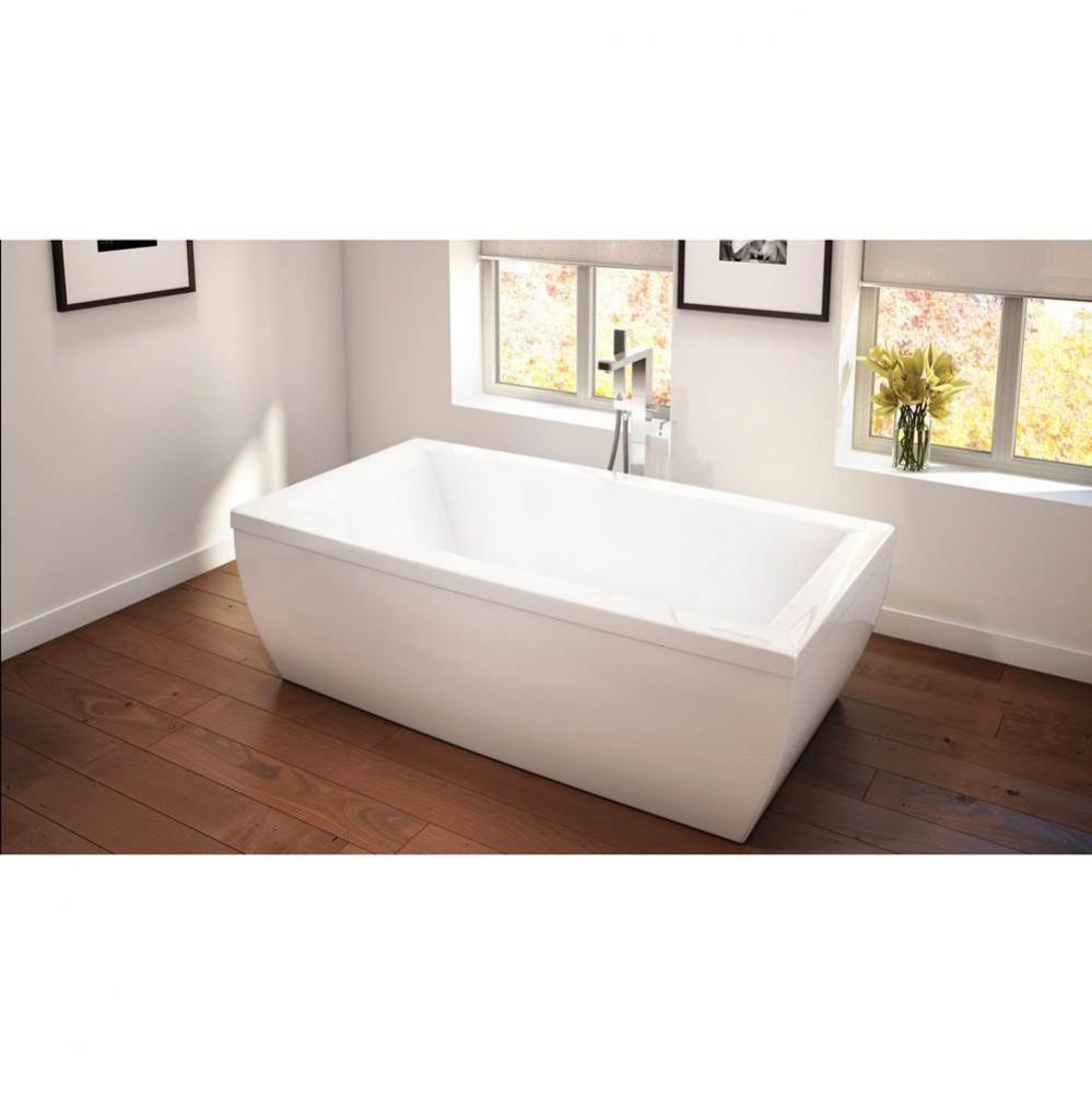 Saphyr 7238 Acrylic Freestanding Center Drain Mass-Air Bathtub in White