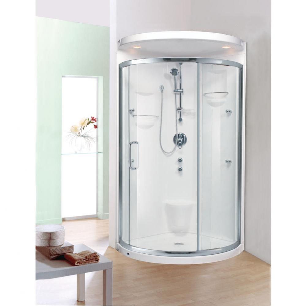 STELLA shower 36x36 1 Piece, Round, Ice gray