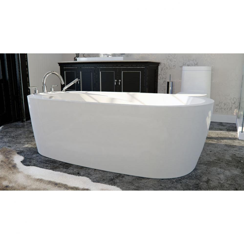 Freestanding One Piece Vapora 36X66, White With Color Skirt