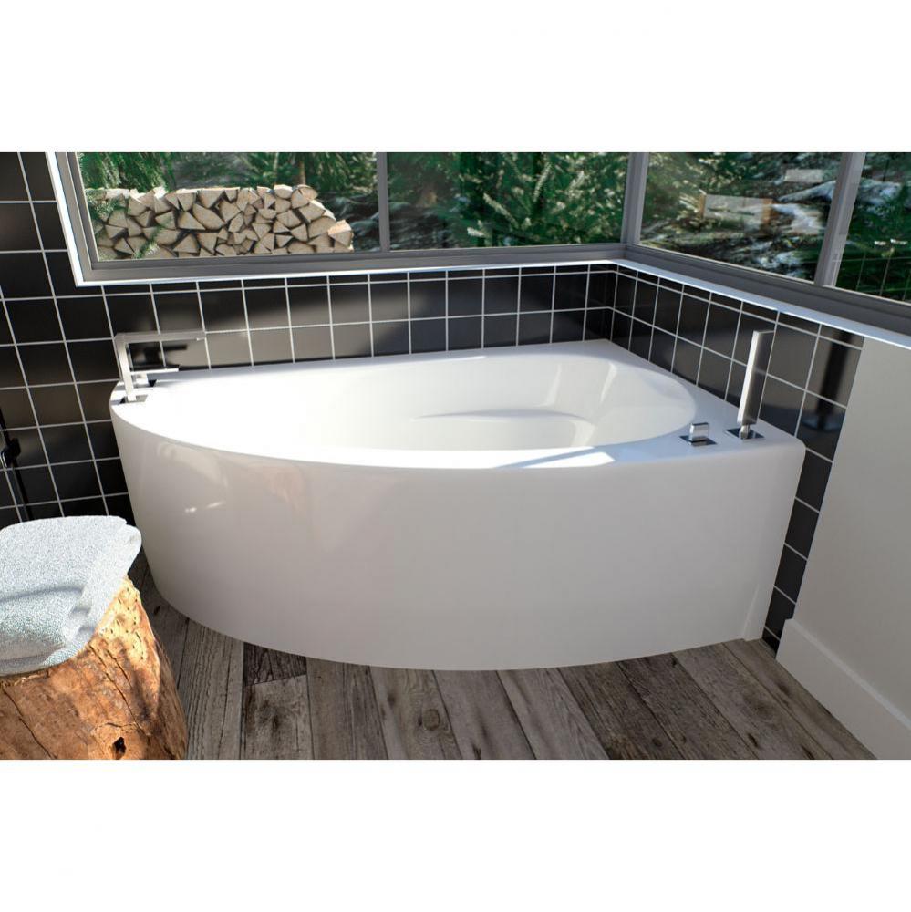 WIND bathtub 36x60 with Tiling Flange and Skirt, Right drain, White with Option(s)