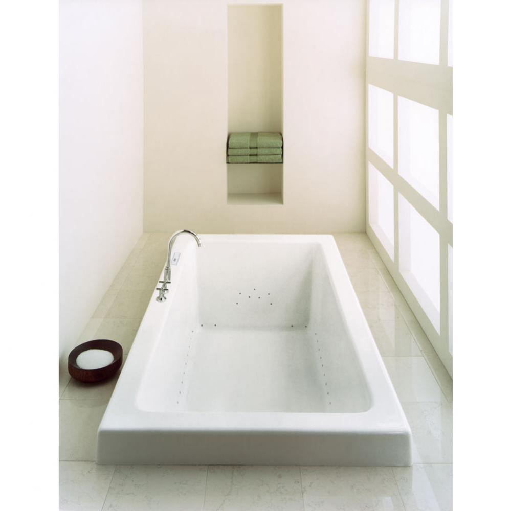 ZEN bathtub 36x72 with armrests and 1'' top lip, Whirlpool/Mass-Air, White