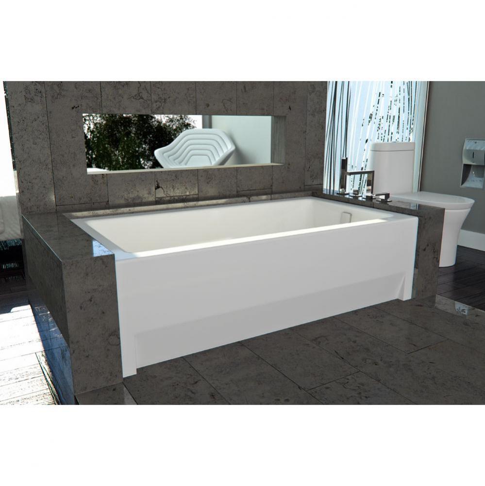 ZORA bathtub 36x66 with Tiling Flange and Skirt, Right drain, Whirlpool/Mass-Air, White