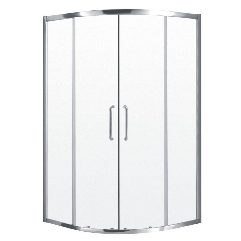 ZURICH shower door central sliding opening chr/cl